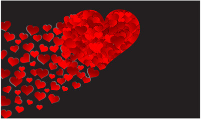 Valentine's Day heart, red heart background