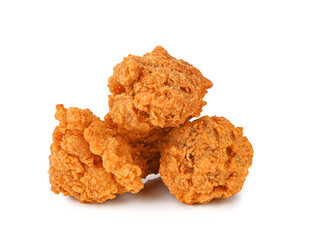 Fried spicy chicken wings isolated on transparent background. PNG