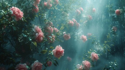 Botanical dreams woven in petals, where fantasy meets fragrant reality.