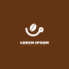 Coffee logo vector design isolated on background. 