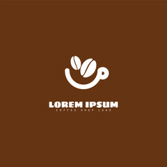 Coffee logo vector design isolated on background. 