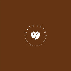 Coffee logo vector design isolated on background. 