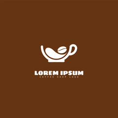 Coffee logo vector design isolated on background. 