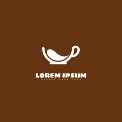 Coffee logo vector design isolated on background. 