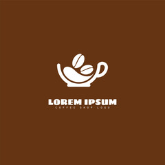 Coffee logo vector design isolated on background. 