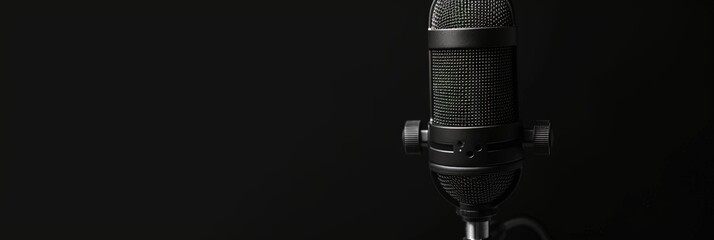 podcast recording microphone concept