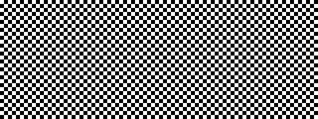 Transparent seamless pattern background, checkered race background, white and black checkered pattern, checkerboard transparency texture banner, empty wide checker template background - vector