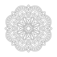  Easy Mandala Design for Coloring book page