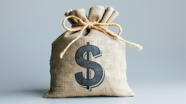 bag of cash money with dollar sign