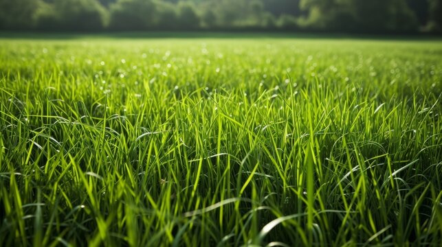 A verdant sea of wheatgrass sways in the warm breeze of a sunny meadow, a vibrant reminder of the natural beauty and abundance of the great outdoors