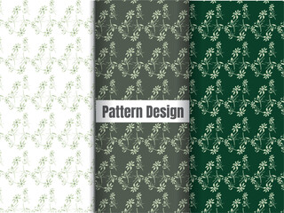 vector minimal flower decorative pattern background design,an ethnic style tribal pattern design with 3 color.