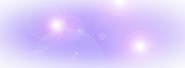 Blurred soft lilac background with lens flare effect. Long banner, gradient
