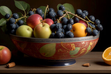 Naklejka na ściany i meble bowl of fruit