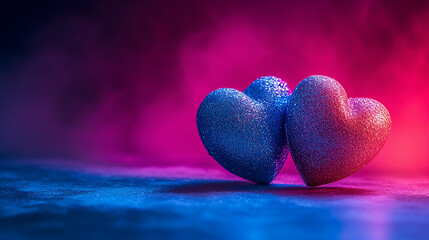 Obraz premium Happy Valentines Day, Romantic background, Love wins, Celebrating special occasion together, Elegant Valentine's Day Card Design, Romantic banner with Copy Space