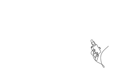 Continuous line beautiful woman line art illustration
