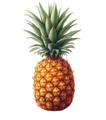 Fototapeta premium a_pineapple_on_transparent_background_in_the_style