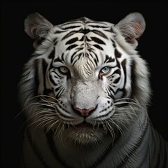 White tiger portrait