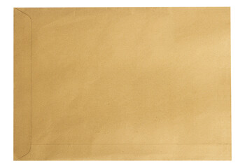 Yellow envelope. on a blank background