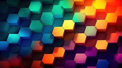 hexagonal geometric colorful background