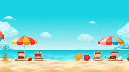 Gordijnen palm beach summer background © Umme