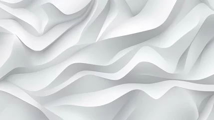 Foto op Plexiglas minimal white waves abstract background © Umme