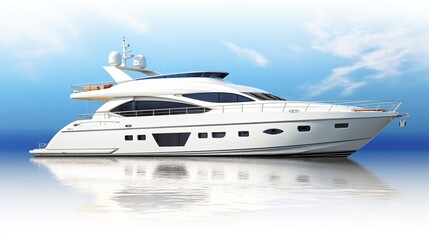 Extravagant Yacht Sailing in Exotic Waters - AI Generated