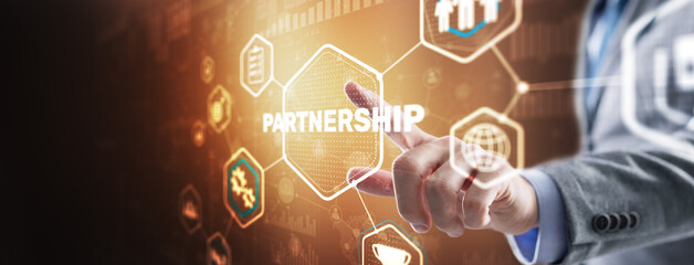 Businessman presenting PARTNERSHIP CONCEPT Business Concept