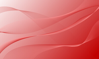 red light business lines wave curves on soft gradient abstract background