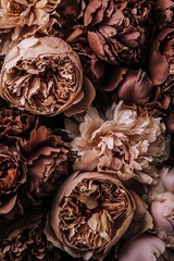 Rich tapestry of peonies, a dance of color and texture. 