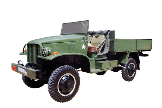 american old military truck transparent