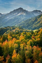 Goldener Oktober in den Allg&auml;uer Alpen bei Oberstdorf.