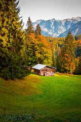 Goldener Oktober in den Allg&auml;uer Alpen bei Oberstdorf.
