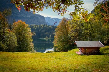 Goldener Oktober in den Allg&auml;uer Alpen bei Oberstdorf.
