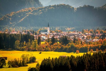 Goldener Oktober in den Allgäuer Alpen bei Oberstdorf.