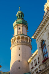 Fototapeta na wymiar The Fire Watch Tower in the city of Szeged