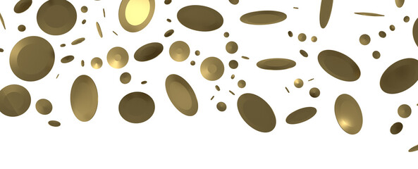 Golden Burst: Astonishing 3D Illustration of Bursting Gold Confetti