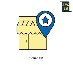 franchises icons  symbol vector elements for infographic web