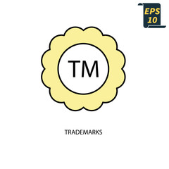 trade marks icons  symbol vector elements for infographic web
