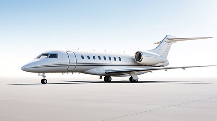 Fototapeta na wymiar Executive Private Jet Soaring High in the Blue Sky - AI Generated