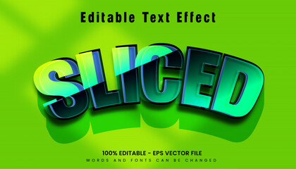 Sliced test editable effect eps file 