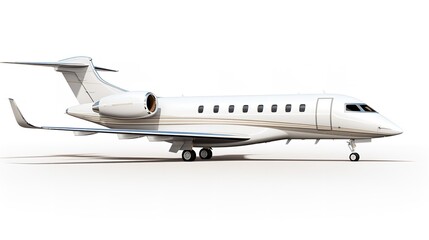 Fototapeta premium Elegant Private Jet Parked on Tarmac Ready for Takeoff - AI Generated