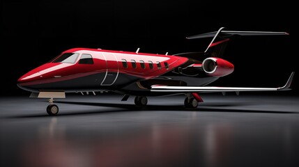 Elegant Private Jet Parked on Tarmac Ready for Takeoff - AI Generated