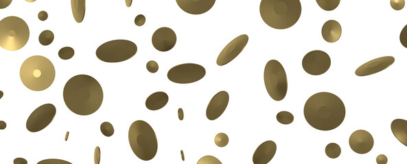 Golden Burst: Astonishing 3D Illustration of Bursting Gold Confetti