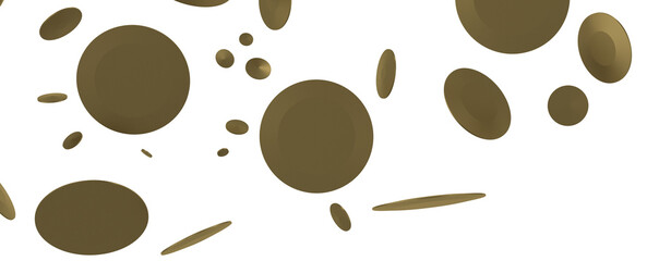 Obraz premium Golden Burst: Astonishing 3D Illustration of Bursting Gold Confetti