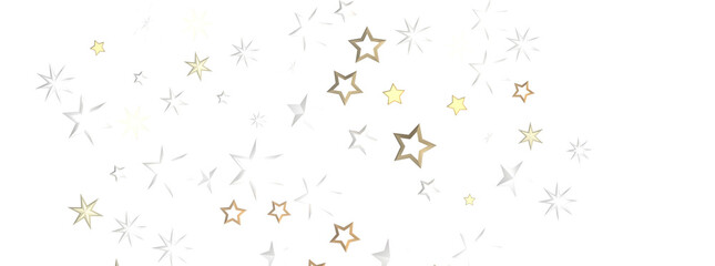 Cascading Christmas Constellations: Brilliant 3D Illustration Showcasing Falling Festive Star Patterns