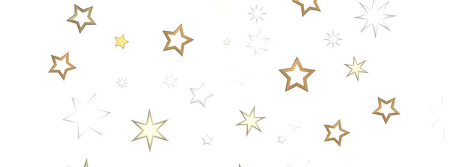 Cascading Christmas Constellations: Brilliant 3D Illustration Showcasing Falling Festive Star Patterns