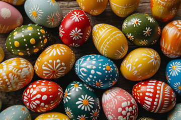 a group of colorful eggs - Powered by Adobe