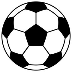 Soccer ball football flat line 3d icon