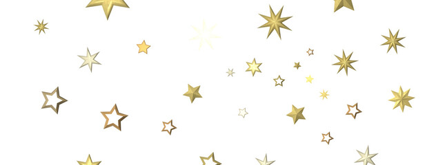 Cascading Christmas Constellations: Brilliant 3D Illustration Showcasing Falling Festive Star Patterns
