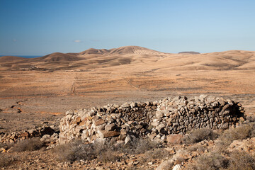 Fuerteventura desert landscape - 722361561